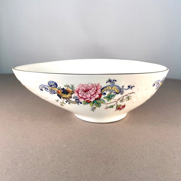 Crown Staffordshire England Chelsea Manor Fine Bone China Candy Dish Oval Bow - Picture 5 of 16